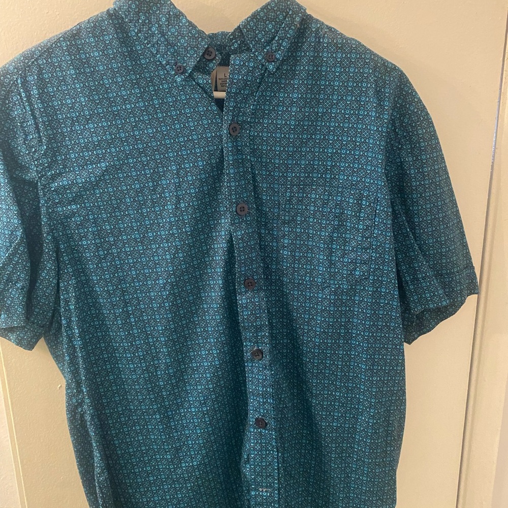 Kennington Men's Blue Patterned Shirt